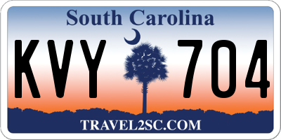 SC license plate KVY704