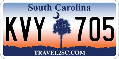 SC license plate KVY705