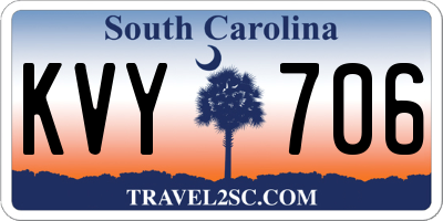 SC license plate KVY706