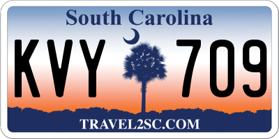 SC license plate KVY709