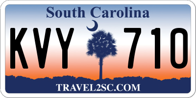 SC license plate KVY710