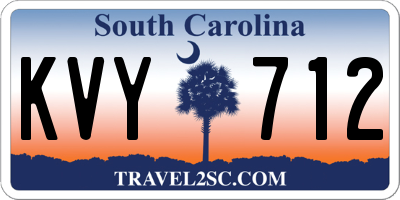 SC license plate KVY712