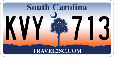 SC license plate KVY713
