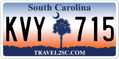 SC license plate KVY715