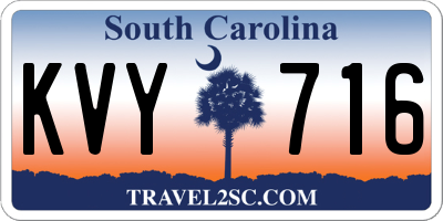 SC license plate KVY716