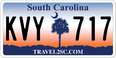 SC license plate KVY717