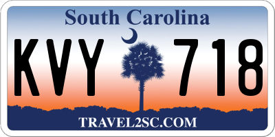 SC license plate KVY718