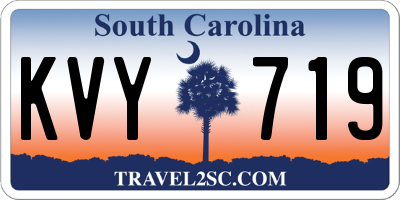 SC license plate KVY719