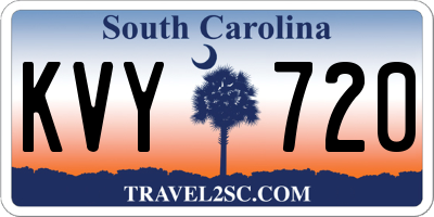 SC license plate KVY720