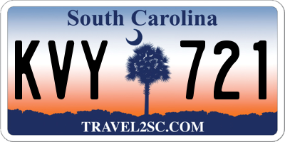 SC license plate KVY721