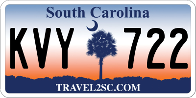 SC license plate KVY722