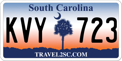 SC license plate KVY723