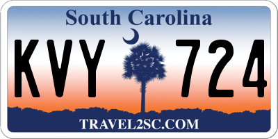 SC license plate KVY724
