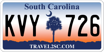 SC license plate KVY726