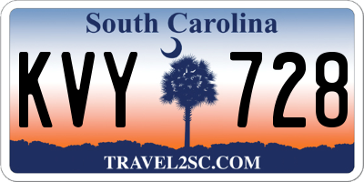 SC license plate KVY728