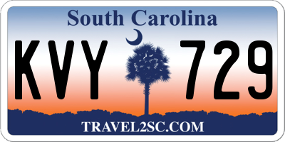 SC license plate KVY729