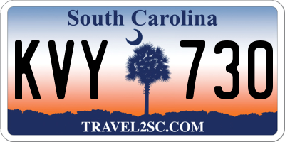 SC license plate KVY730