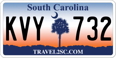SC license plate KVY732