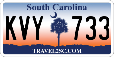 SC license plate KVY733