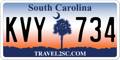 SC license plate KVY734