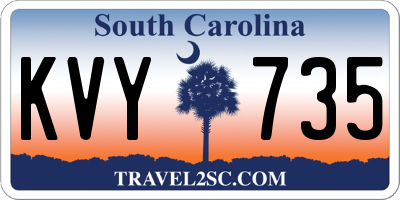 SC license plate KVY735