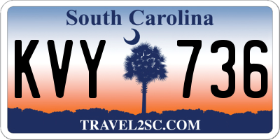 SC license plate KVY736