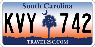 SC license plate KVY742