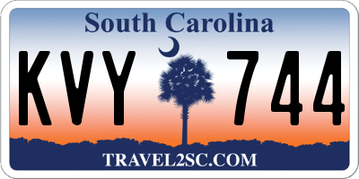 SC license plate KVY744
