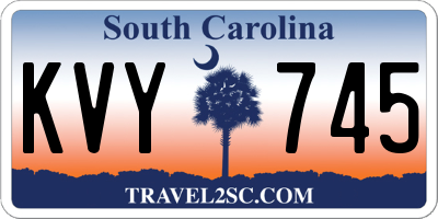 SC license plate KVY745