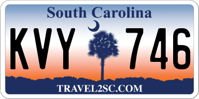 SC license plate KVY746