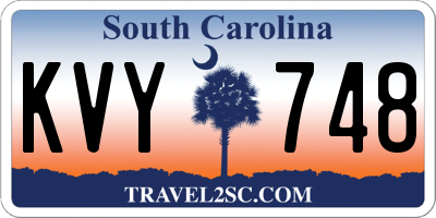 SC license plate KVY748