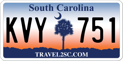 SC license plate KVY751
