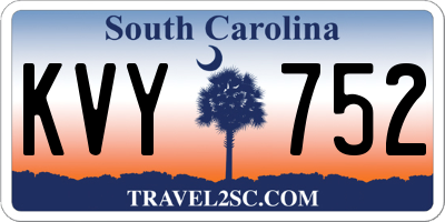 SC license plate KVY752