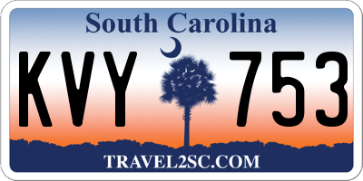 SC license plate KVY753