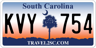SC license plate KVY754