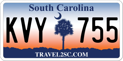 SC license plate KVY755