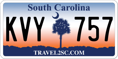 SC license plate KVY757