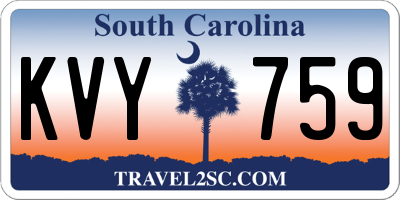 SC license plate KVY759