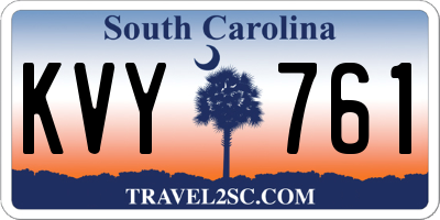 SC license plate KVY761