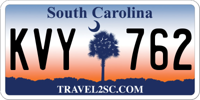 SC license plate KVY762