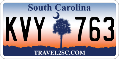 SC license plate KVY763