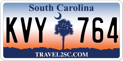 SC license plate KVY764