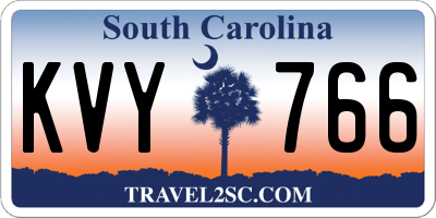 SC license plate KVY766