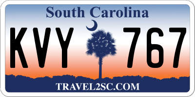 SC license plate KVY767