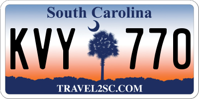 SC license plate KVY770