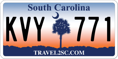 SC license plate KVY771