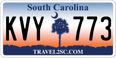 SC license plate KVY773