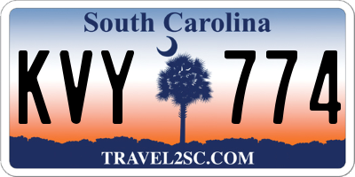 SC license plate KVY774