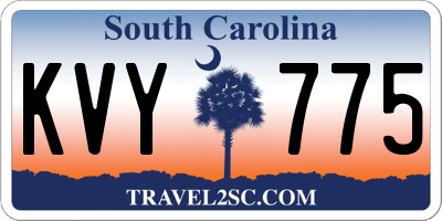 SC license plate KVY775