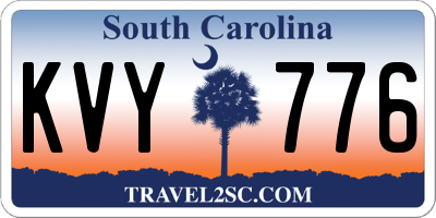 SC license plate KVY776